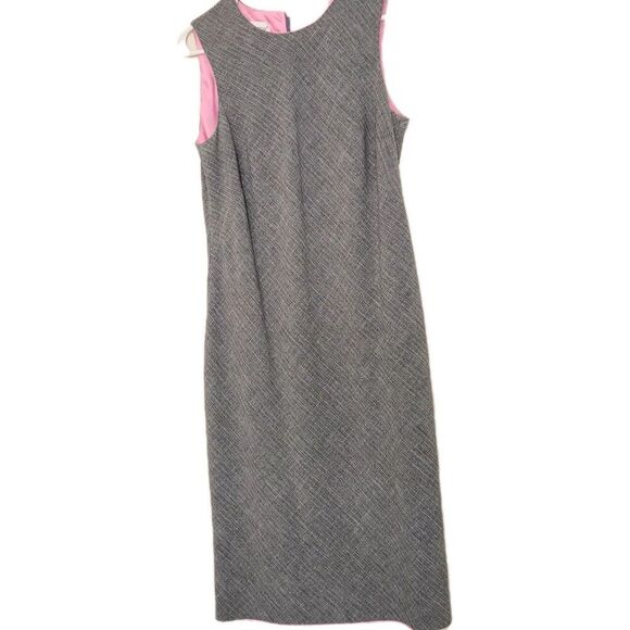 Donna Ricco Dresses & Skirts - Donna Ricco Sheath Dress Women Size 10 Gray Pink Lined Sleeveless Zipper